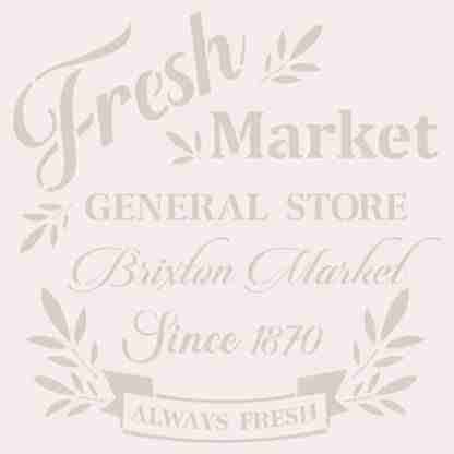 Stencil Fresh Market 25 x 25