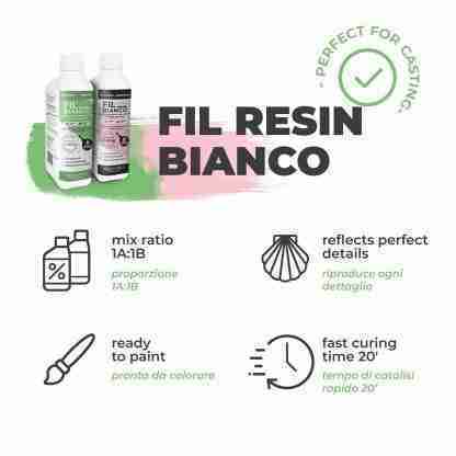 Reschimica -FIL BIANCO - Fast polyurethane resin -500 gr.