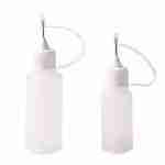 Doseringsfles, naaldfles, kleine druppelfles, spuitfles, plastic fles, leemfles leeg, kleine plastic flessen om te vullen, met naaldpunt, applicatorfles, 6 stuks 5 ml/10 ml lege flesjes