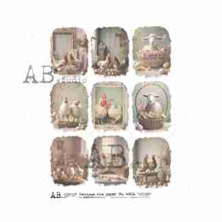 AB Studio decoupage rice paper A4 ID-4806 voorjaar