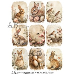 AB Studio decoupage rice paper A4 ID-6414