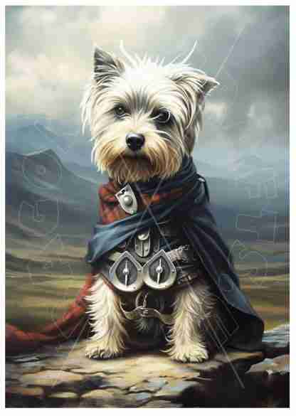 Dragonflycraft Rijst papier Scotty dog