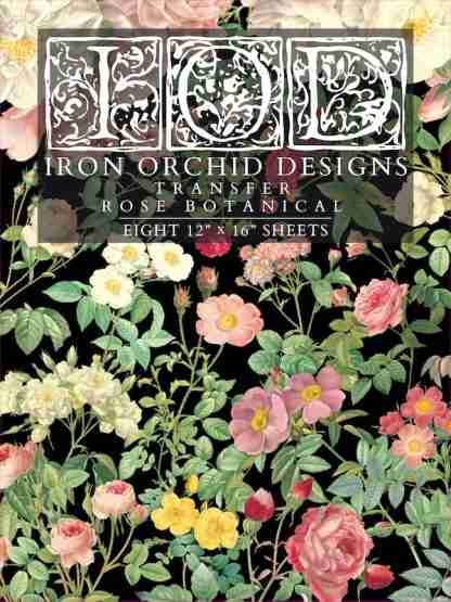 Iron Orchid Designs Transfer Rose Botanical