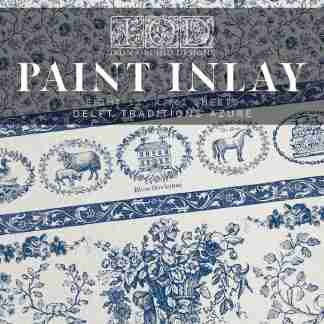 iron orchid designs paint inlay Delft Traditions Azure