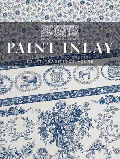 iron orchid designs paint inlay Delft Traditions Azure