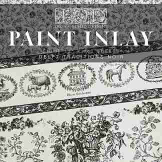 iron orchid designs paint inlay Delft Traditions Noir