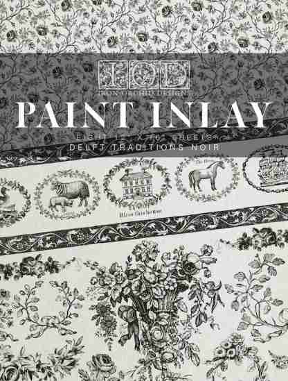 iron orchid designs paint inlay Delft Traditions Noir