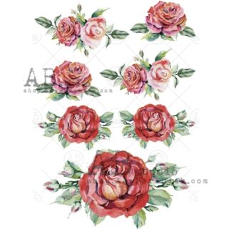 AB studio rozen rice paper A4 - 0421