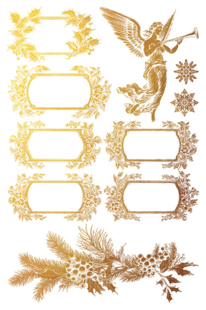 IOD kerst transfer blok Tinsel Foil ( 8 vellen) limited edition