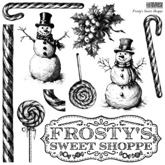 IOD kerst stempel Frosty’s Sweet Shoppe - limited edition