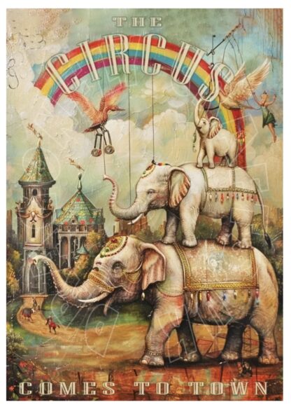 Dragonflycraft Rice paper Circus poster