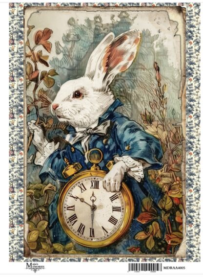 Decoupage rice paper Mr Rabbit