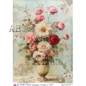 Le Petit Paris decoupage Papier No 606 bloemen A4