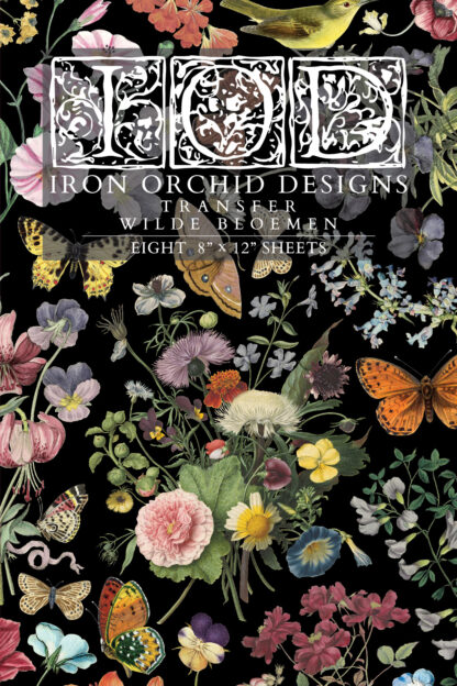 Iron Orchid Designs transfer Wilde bloemen