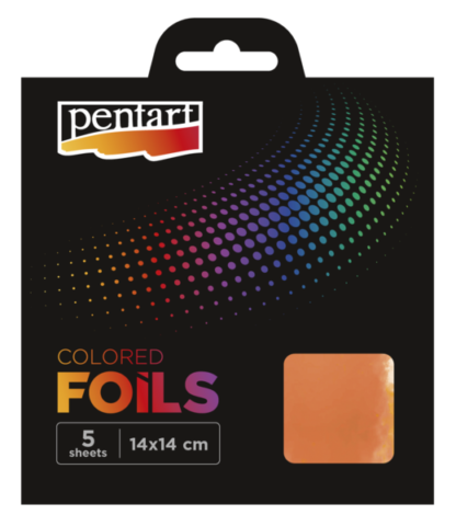 Pentart colored foils rose gold 14 x 14 5 st.