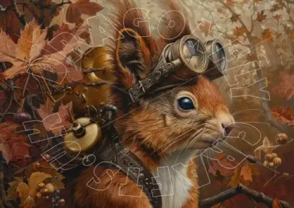 Dragonflycrafts decoupage papier Steampunk squirrel 1