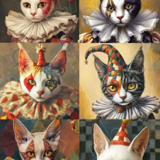Dragonflycrafts decoupage paper Court jester multi