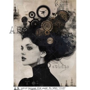 AB Studio steampunk decoupage rice paper A4 ID-6564