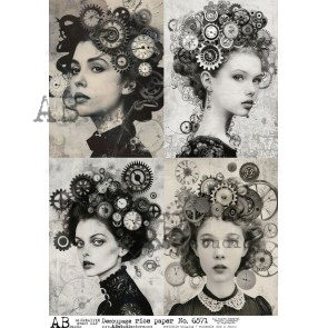 AB Studio steampunk decoupage rice paper A4 ID-6571