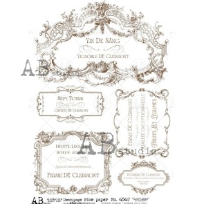 AB Studio vintage decoupage rice paper A4 ID-6567
