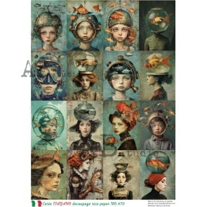 Carte Italiano decoupage rice paper no.470