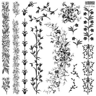 Iron Orchid Design stempel Flora & Vine