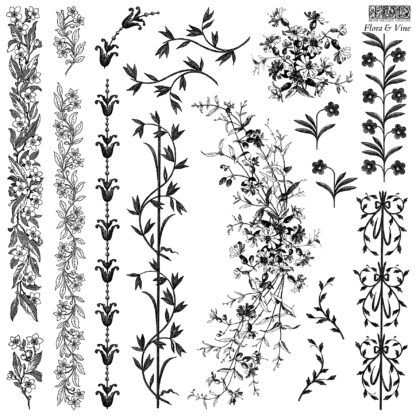 Iron Orchid Design stempel Flora & Vine