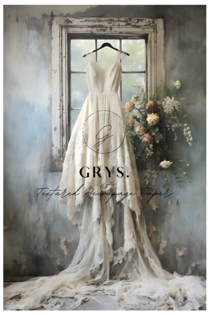 GRYS Textured Decoupage Paper Lady’s dress A3