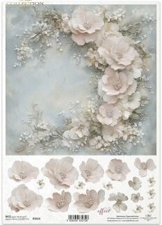 ITD Decoupage Rice paper bloemen R2610 - A4