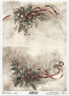 ITD Decoupage Rice paper kerst toef R2676- A4