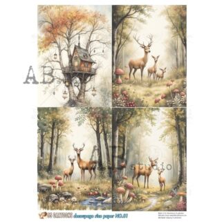 55 Cartoons decoupage A4 rice paper No. 81