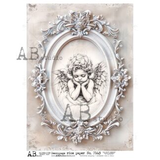 AB Studio engeltje decoupage rice paper A4 ID-7163