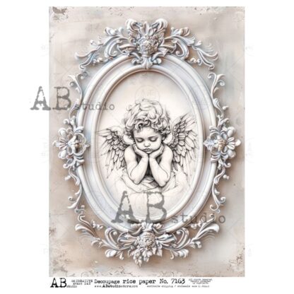 AB Studio engeltje decoupage rice paper A4 ID-7163