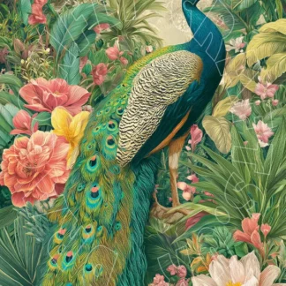 Dragonflycraft decoupage papier Peacock Elegance 3