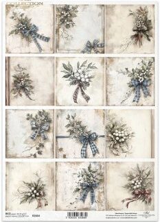 ITD Decoupage Rice paper kerst toefjes R2664 - A4