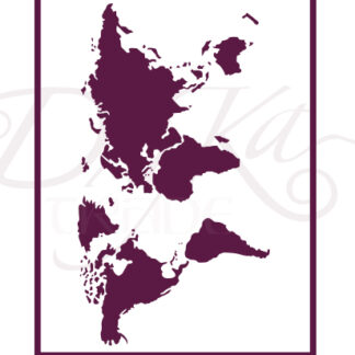 stencil wereldkaart T-33088 A3 formaat
