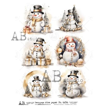 ABstudio sneeuwpop Decoupage rice paper A4 ID-6256