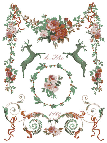 IOD  kerst Paint  Inlay La Folie  - 8 vellen limited edition - Afbeelding 6