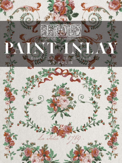 IOD kerst Paint Inlay La Folie - 8 vellen limited edition