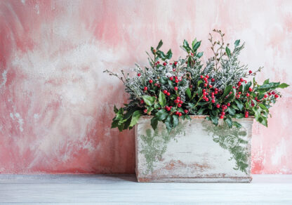 IOD Christmas stamp Holly & Pine - limited edition