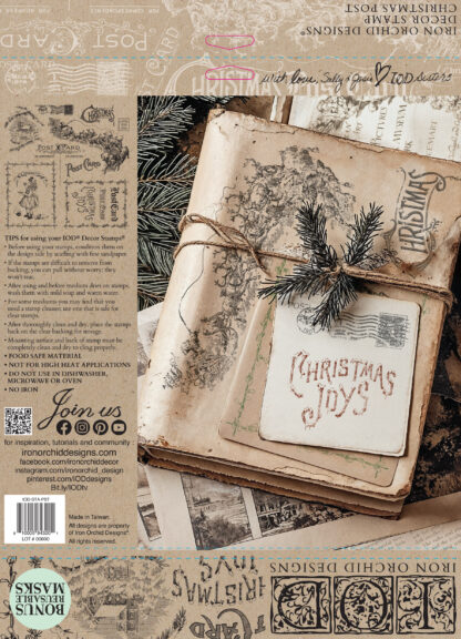 Iron Orchid Design stamp Christmas Post - limited edition - Afbeelding 3