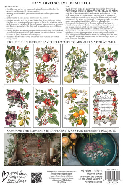 Iron orchid designs Christmas transfer Clementine( 8 vellen) limited edition - Afbeelding 11