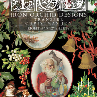 Iron orchid designs transfer Christmas Joy( 8 vellen) limited edition