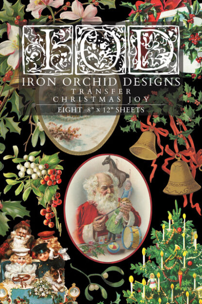 Iron orchid designs transfer Christmas Joy( 8 vellen) limited edition