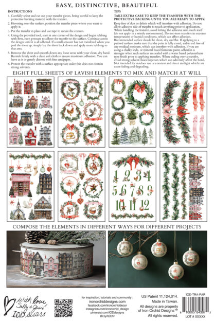 Iron orchid designs Partridge Lane transfer ( 8 vellen) limited edition - Afbeelding 2