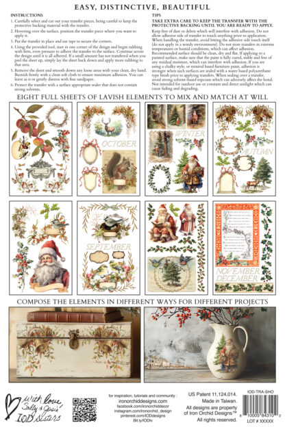 IOD kerst transfer Santa's Hollow ( 8 vellen) limited edition - Afbeelding 11