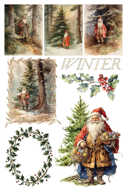 IOD kerst transfer Santa's Hollow ( 8 vellen) limited edition - Afbeelding 9