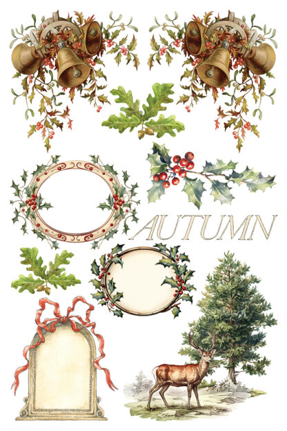 IOD kerst transfer Santa's Hollow ( 8 vellen) limited edition - Afbeelding 10