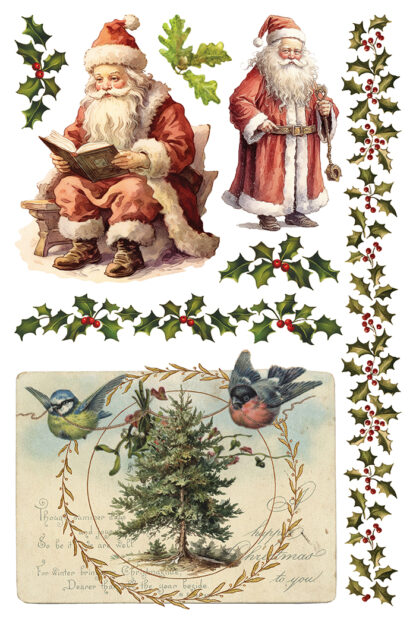 IOD kerst transfer Santa's Hollow ( 8 vellen) limited edition - Afbeelding 4