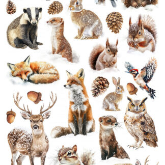 Ciao Bella A4 Rice Paper Forest Companions